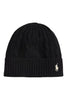 sombrero de mujer con trenzas negro Ralph Lauren
