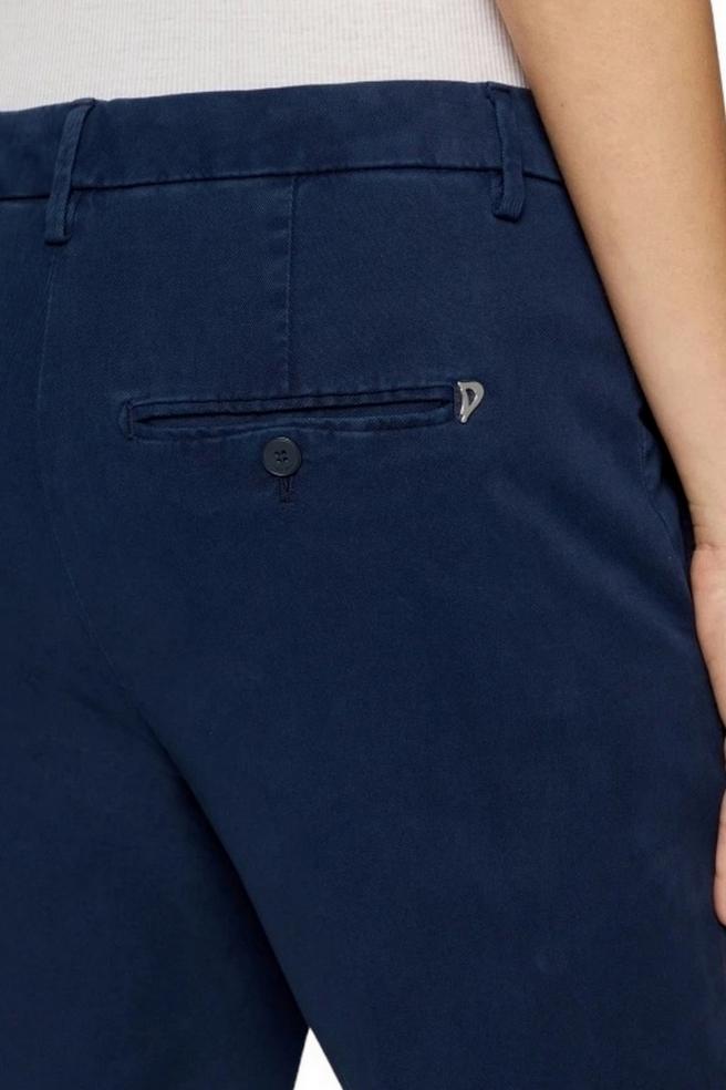 pantalone donna nima in gabardina blu 