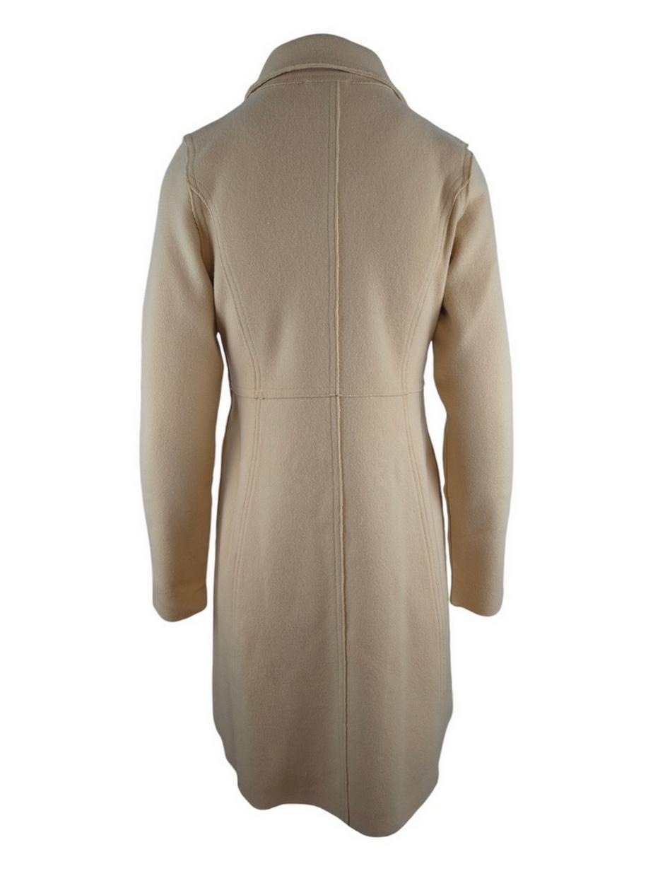 cappotto donna sciancrato crema 
