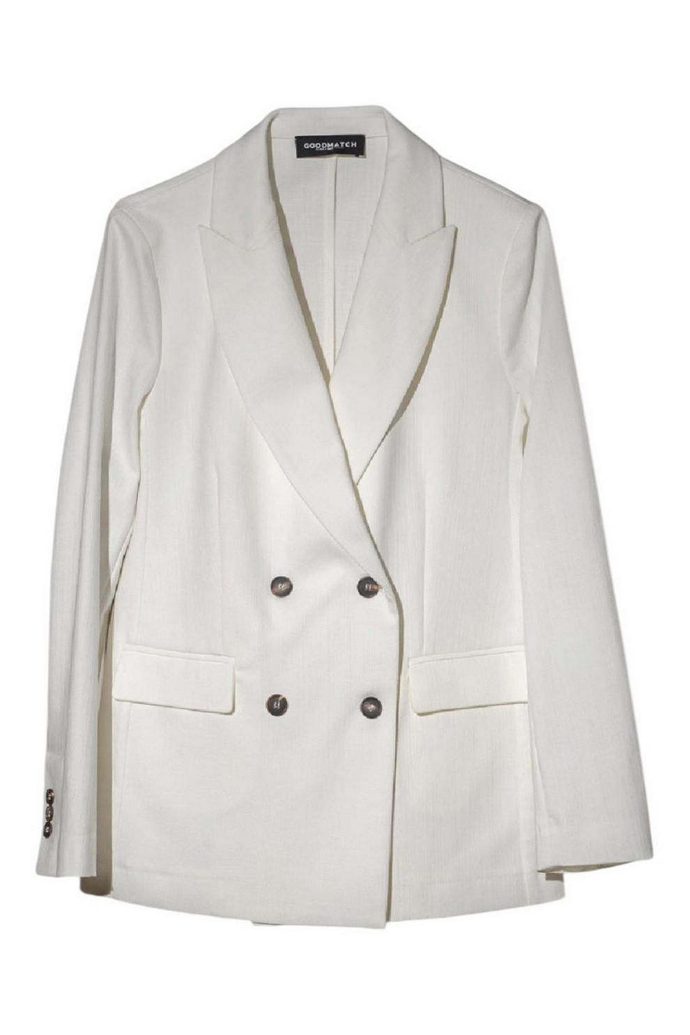 giacca donna doppiopetto bianco 