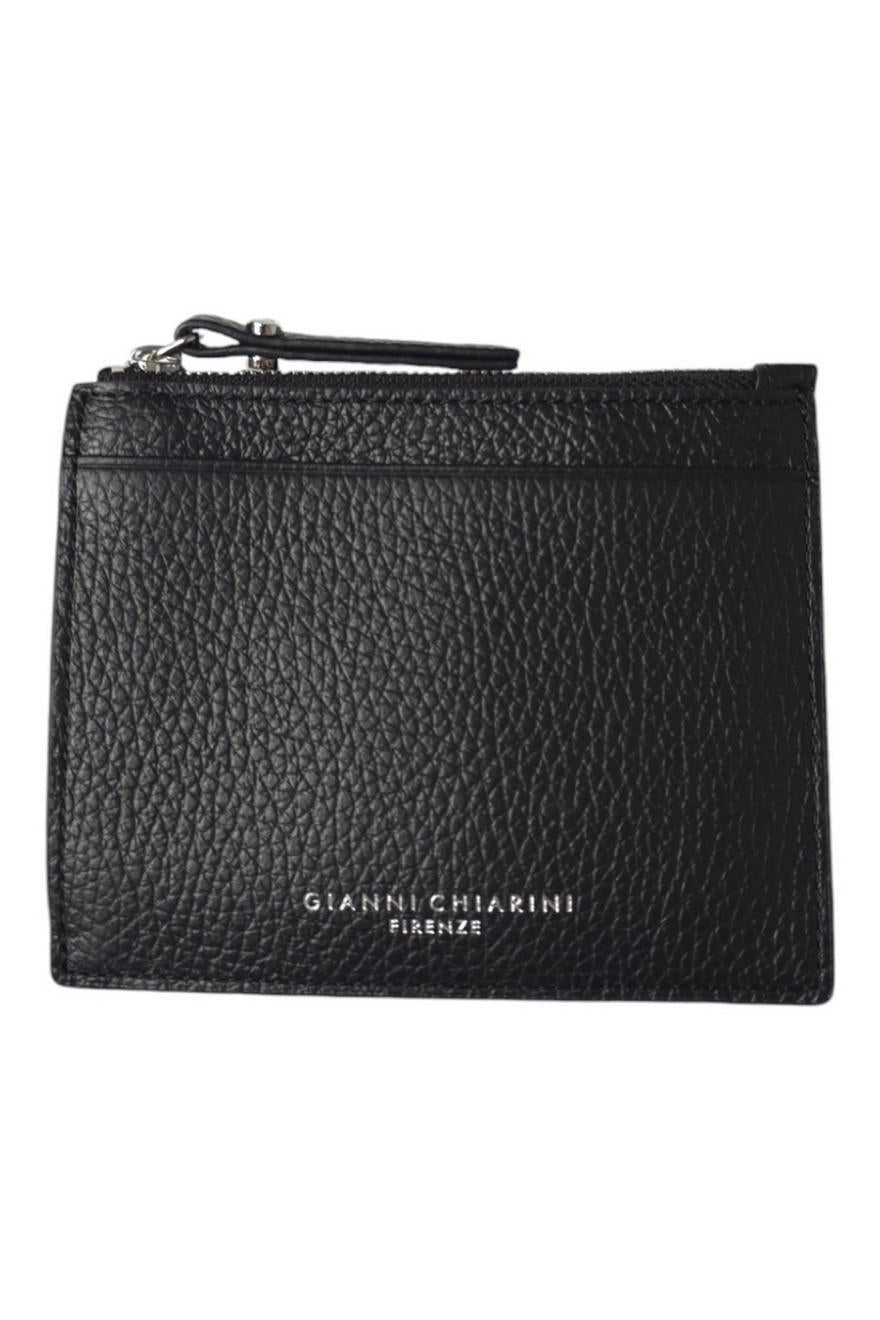 porta carte di credito donna in pelle nera 