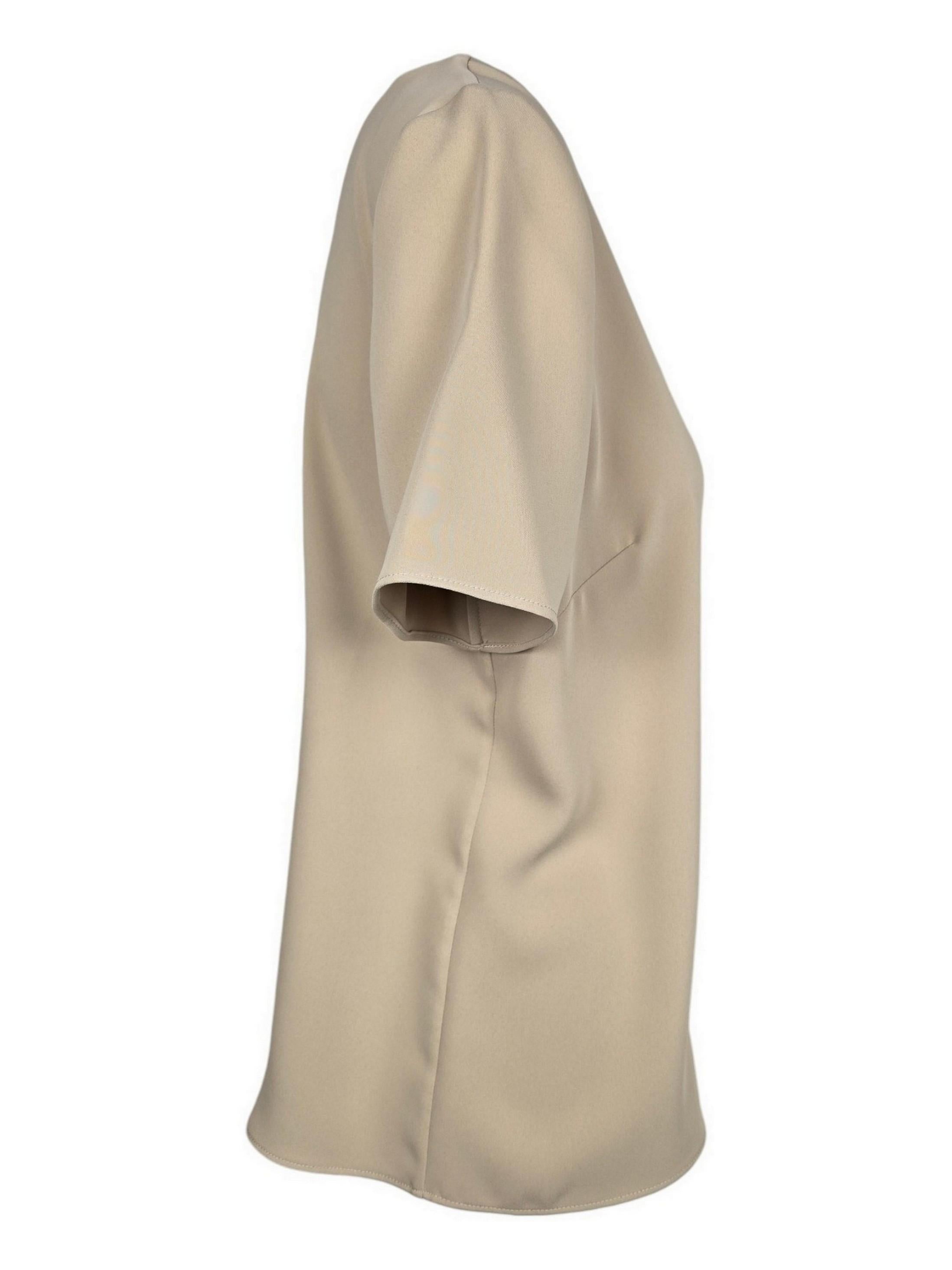 t-shirt donna mezza manica in cady beige 