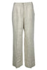 pantalón mujer de lino beige Purotatto