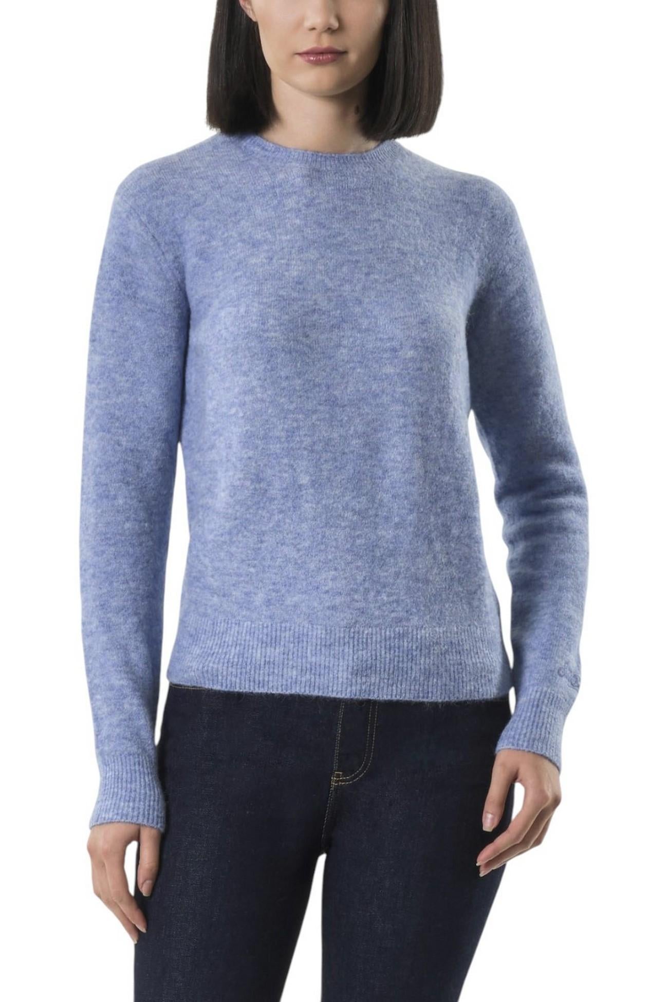 maglione donna sorbonne in alpaca azzurro 