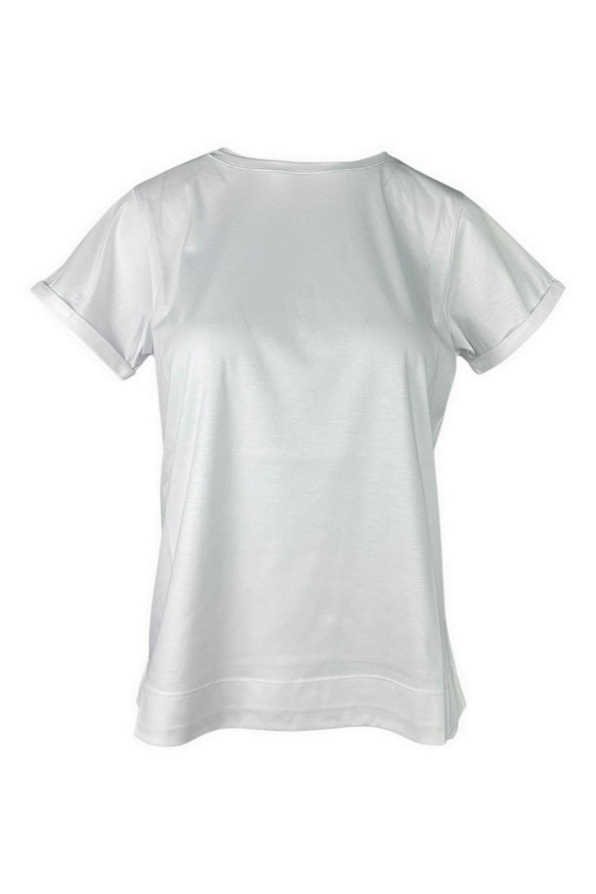 t-shirt donna manica corta bianco 