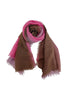 Gaynor Bongard pink and brown ombré women's scarf