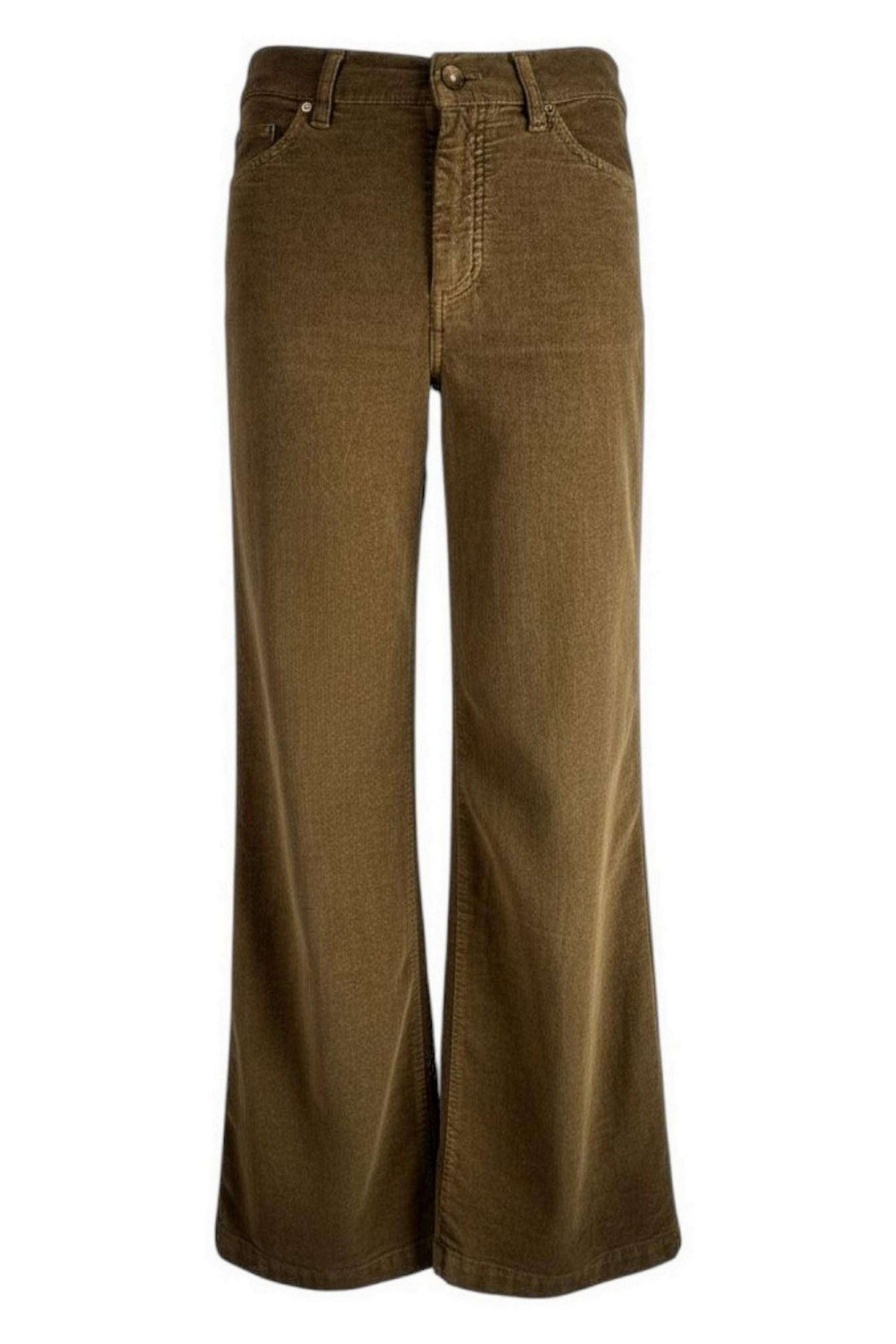 pantalone donna in velluto liscio cammello 