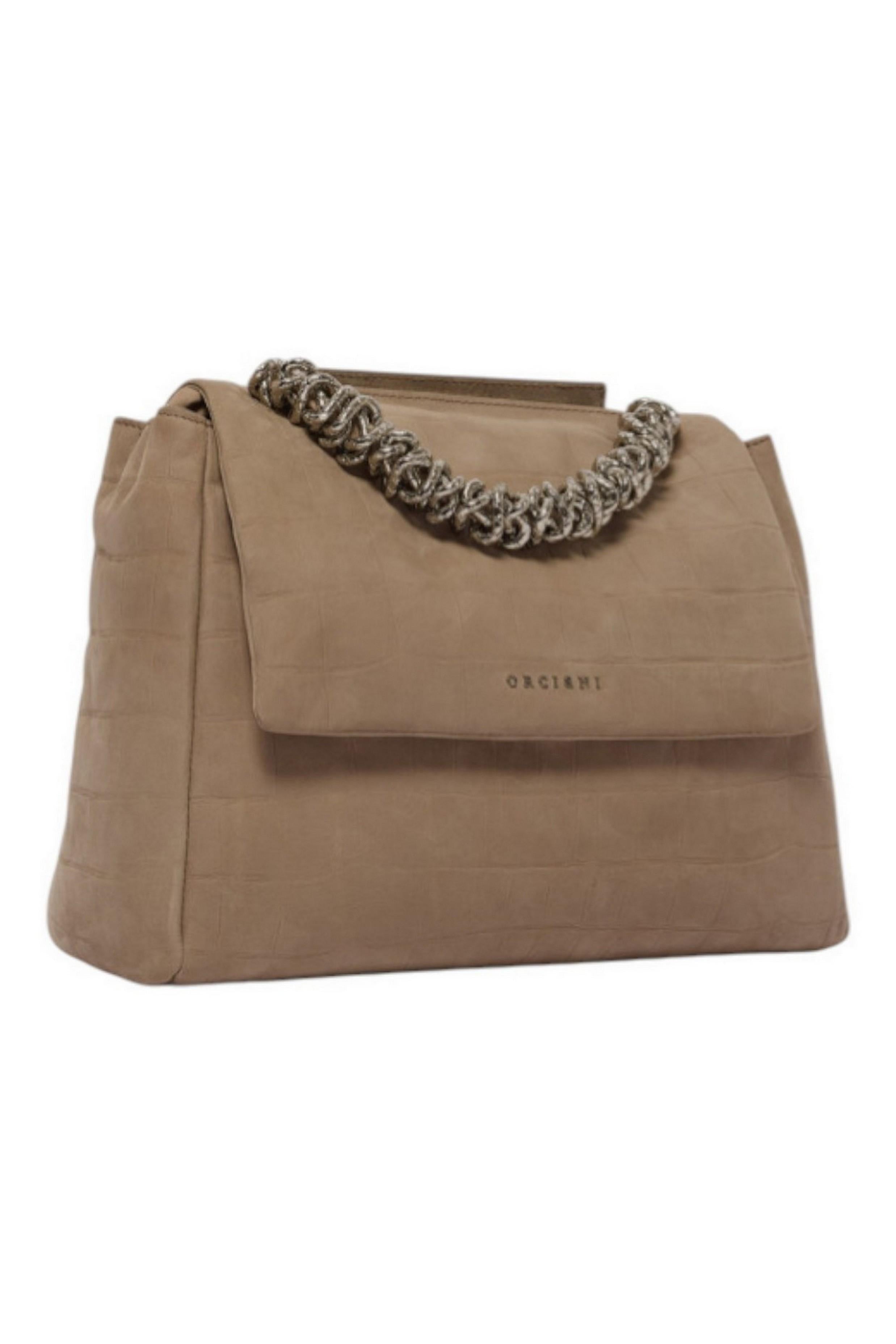 Borsa Sveva Twilight Mid in nabuk stampa cocco biscotto 