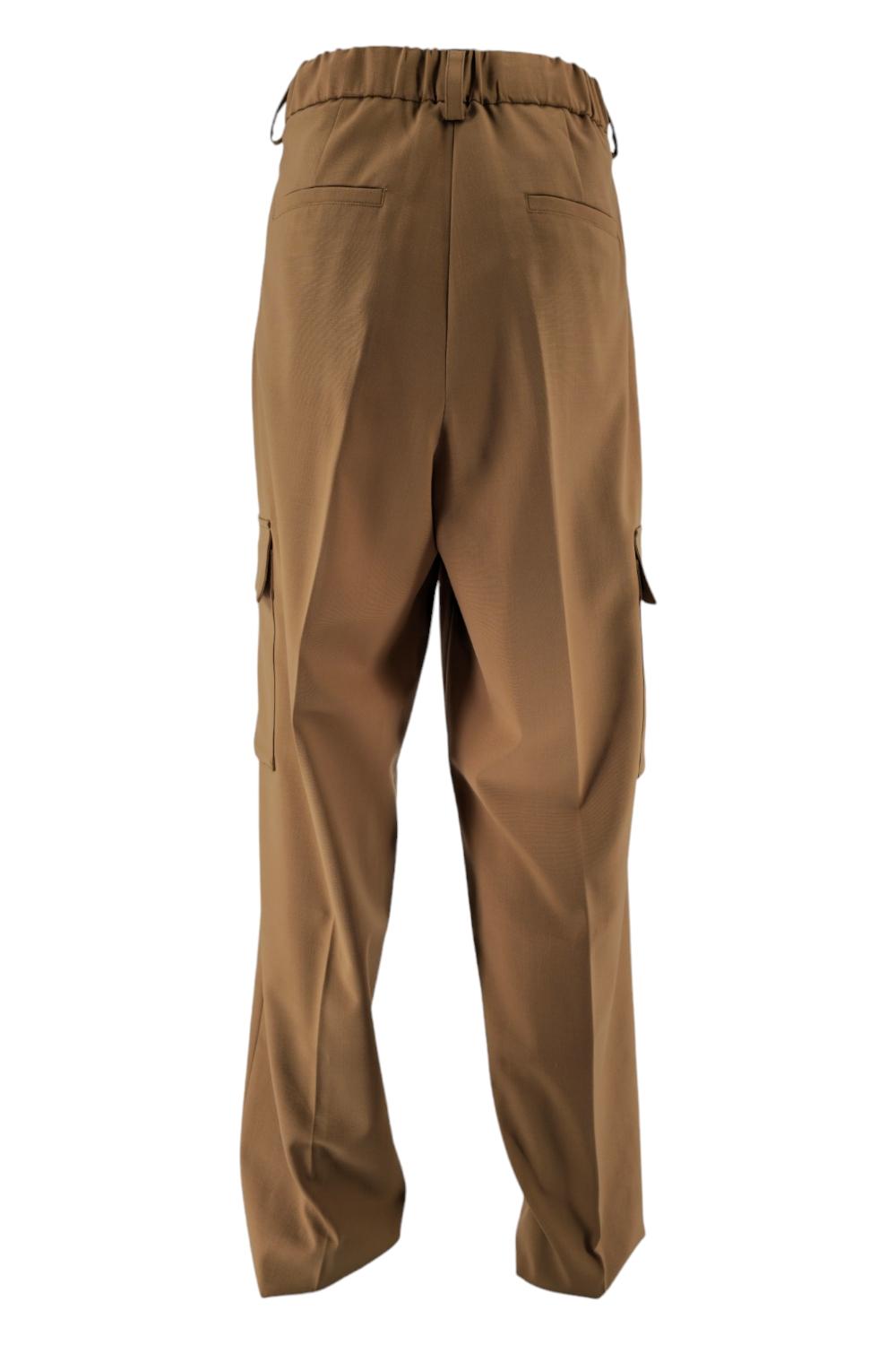 pantalone donna cargo cammello 