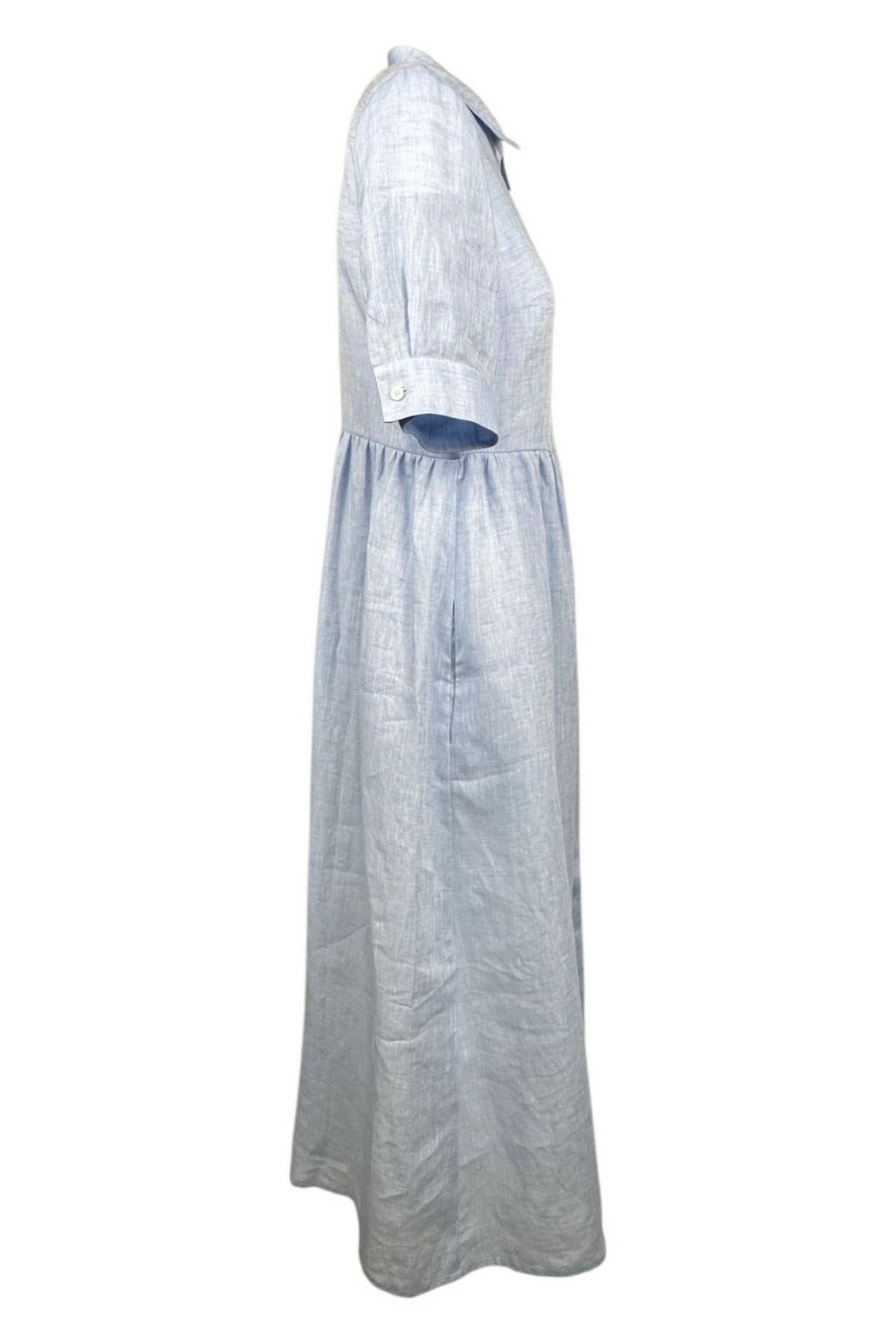 abito donna modello chemisier azzurro 