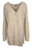 cardigan largo de mujer en alpaca camello A rovescio