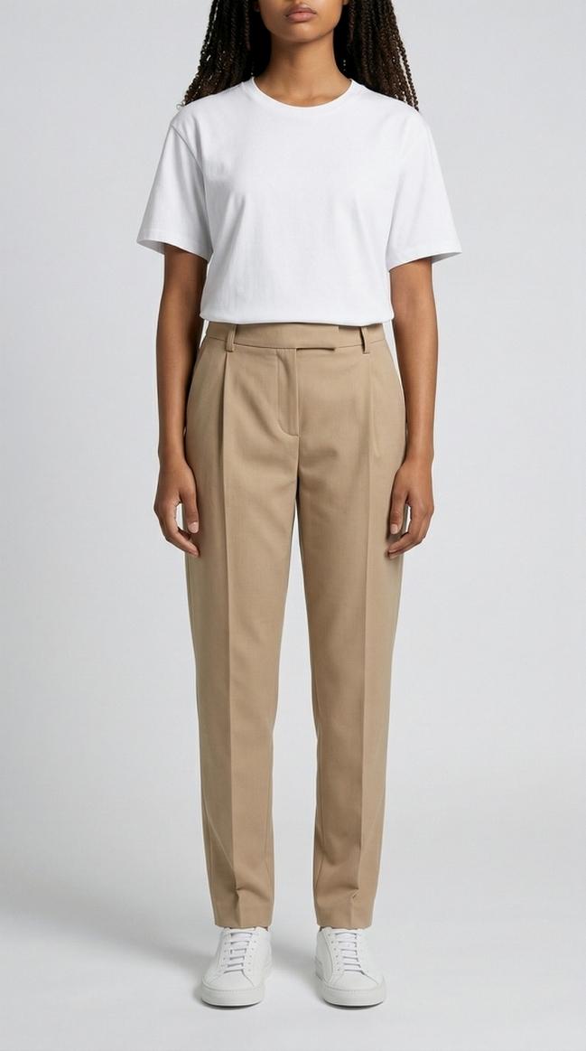 pantalone donna baloon cuoio 