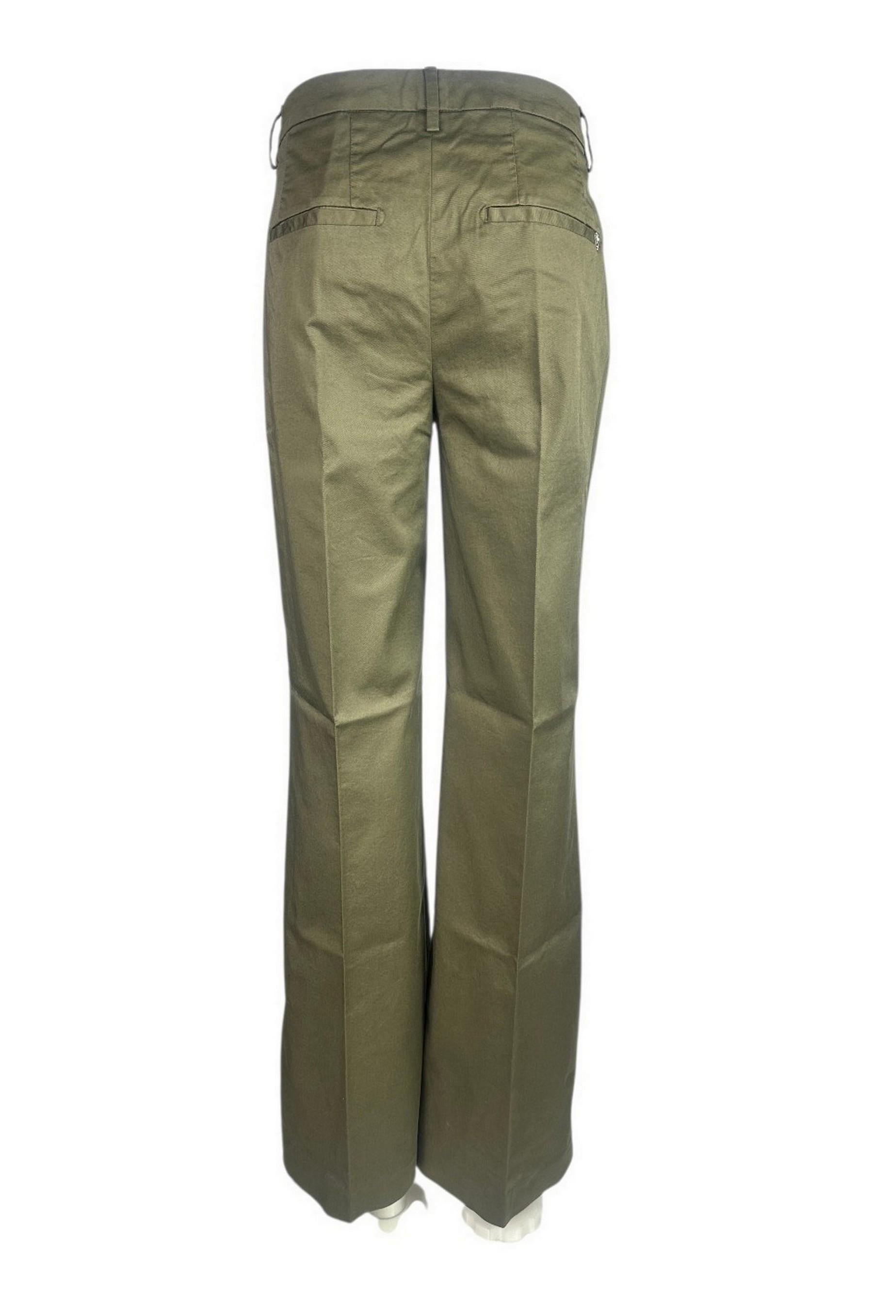 pantalone janice in gabardina militare 