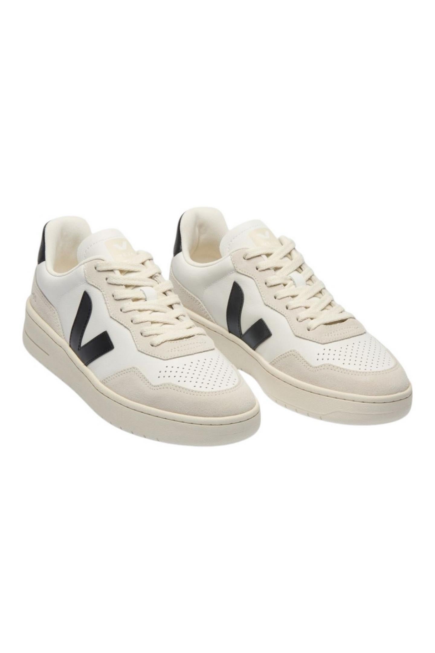 sneakers donna v-90 bianco e nero 