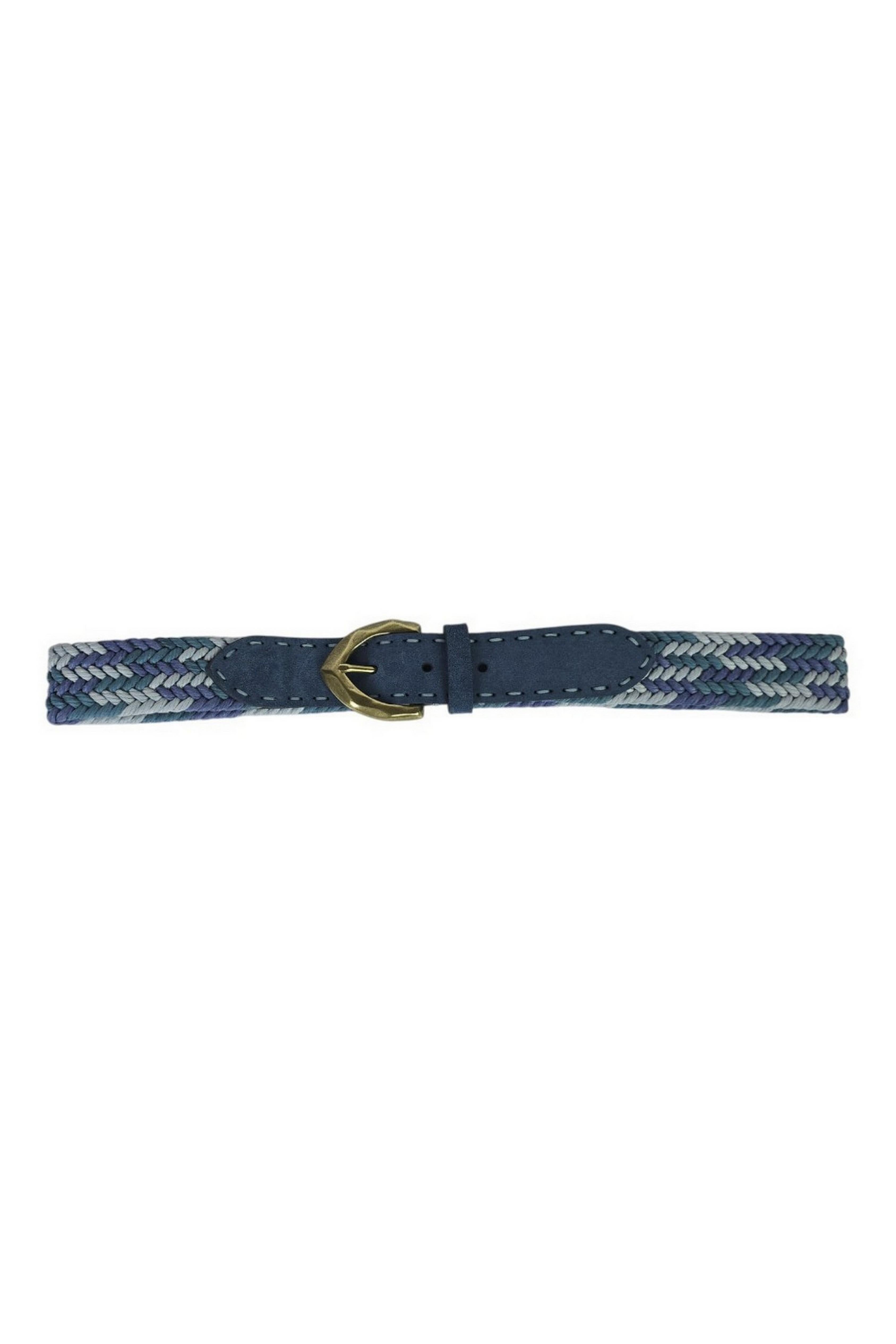cintura donna intrecciata in tessuto azzurro 