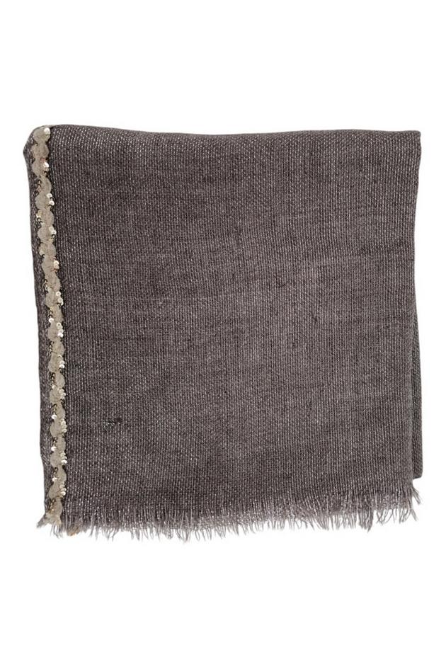 sciarpa donna grigio con lurex 