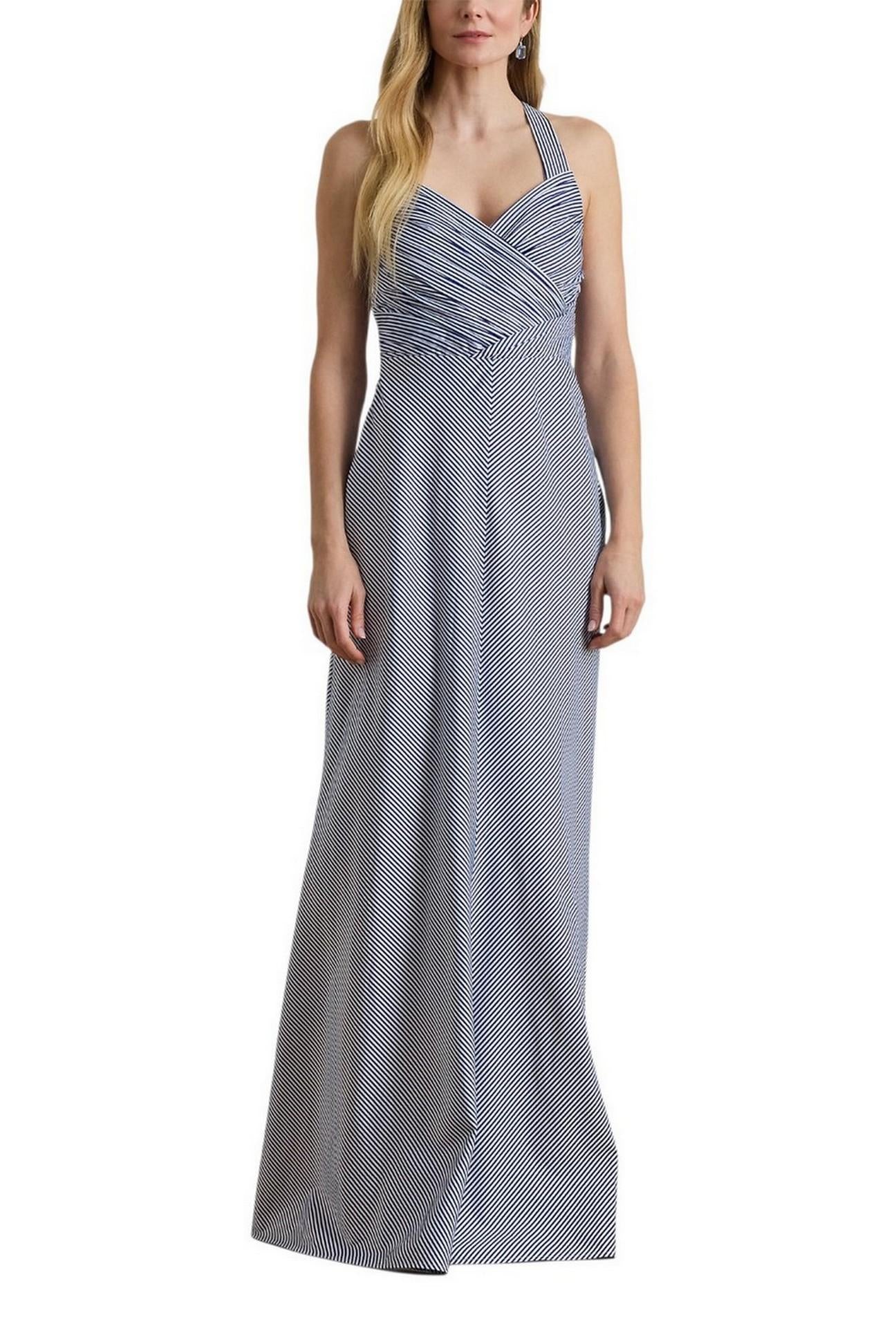 abito donna a righe bianco e blu 