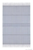 bufanda mujer en lino a rayas con flecos azul celeste D.EXTERIOR