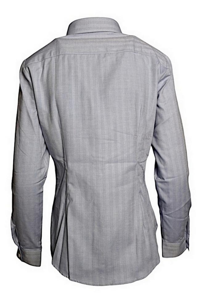 camicia donna in cotone spigato azzurro 