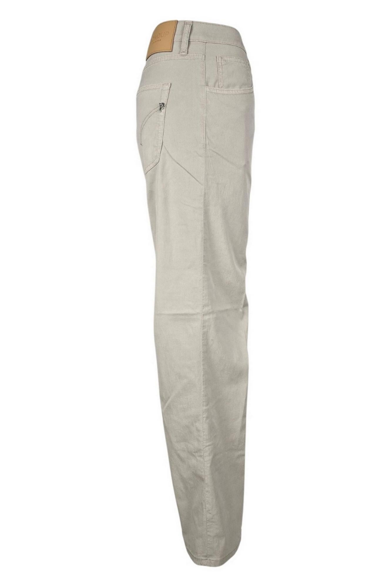 pantalone donna jacklyn in gabardina di cotone tortora 