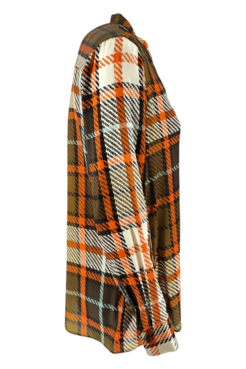 Camicia Arancio/militare/avorio 