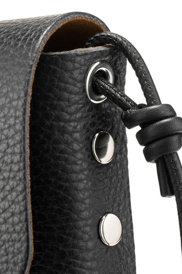 tracollina donna lettera in pelle daily nero 