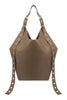 bolso bandolera mujer grande piel topo Dondup