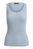 camiseta sin mangas mujer a rayas blanco y azul Ralph Lauren