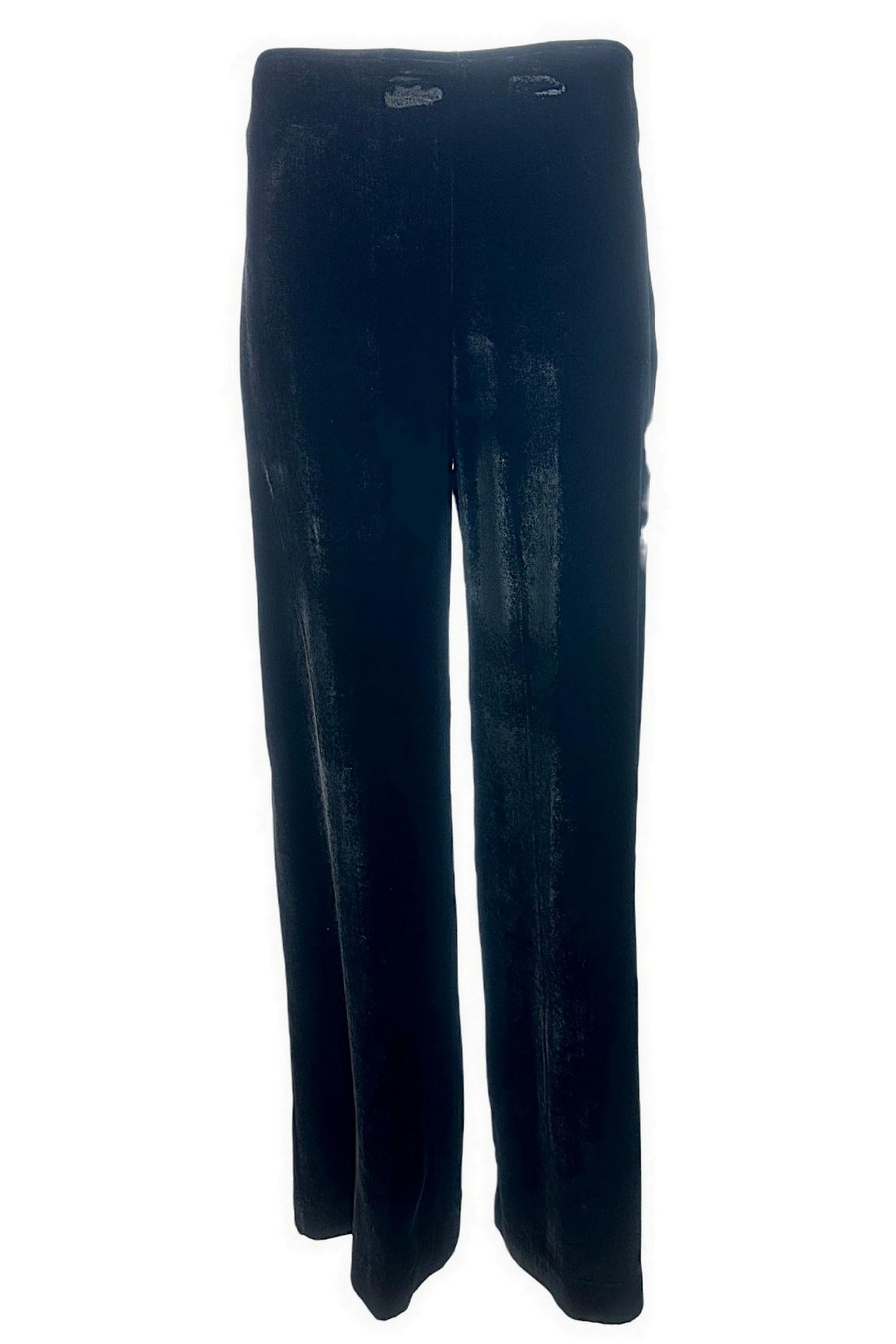 pantalone donna velluto nero 