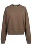 sudadera mujer marrón con strass MC2 Saint Barth