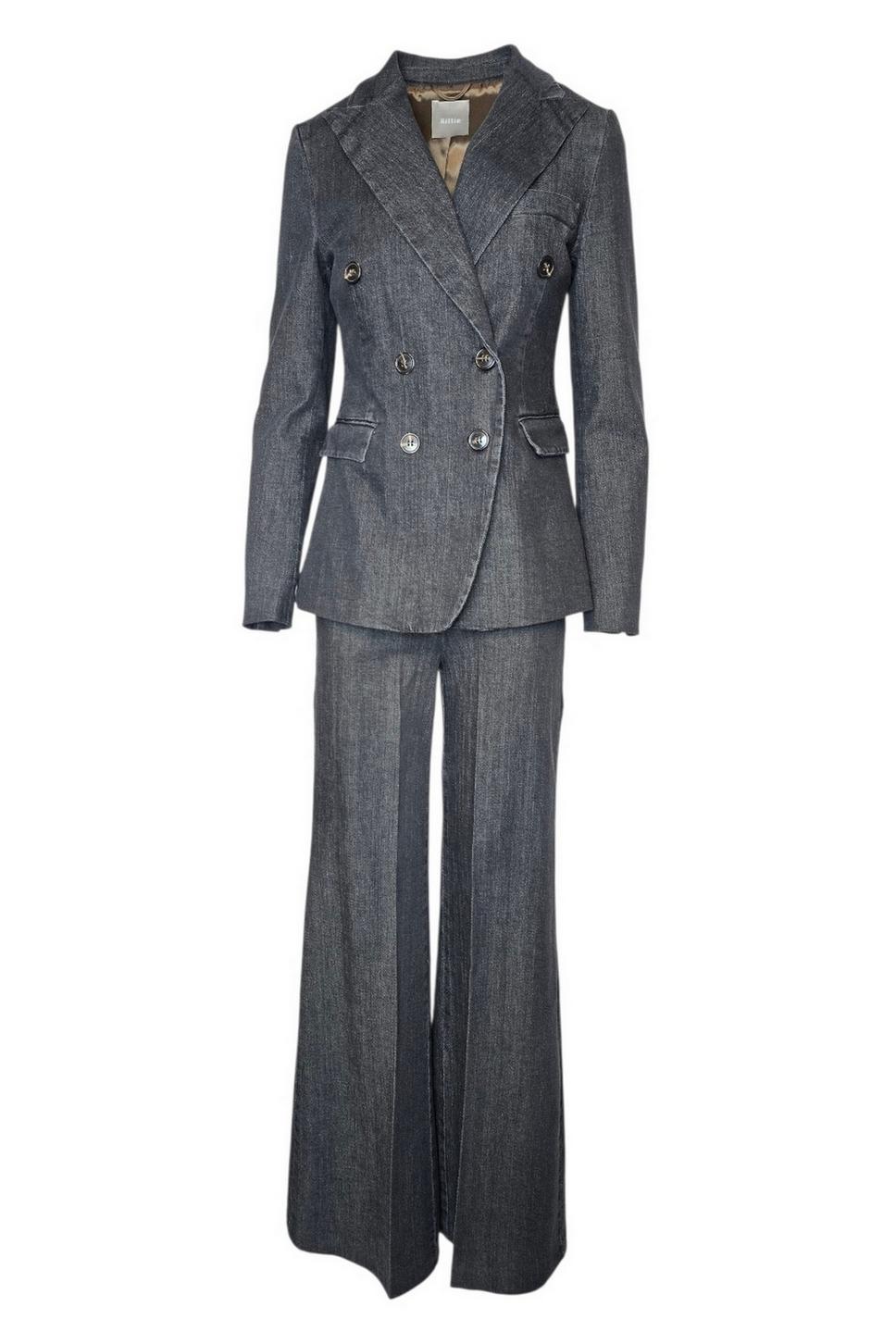 pantalone donna andrea in denim grigio 