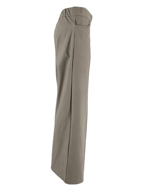 Cropped women's trousers in lime-coloured eco-leather D.EXTERIOR | 5774310