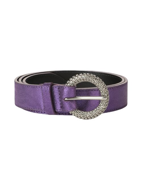 Women's laminated purple leather belt Orciani | D10310-MIDNIGHTULTRAVIOLET