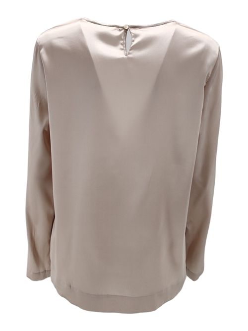 Women's ivory satin t-shirt Xacus | ELISA-55149012
