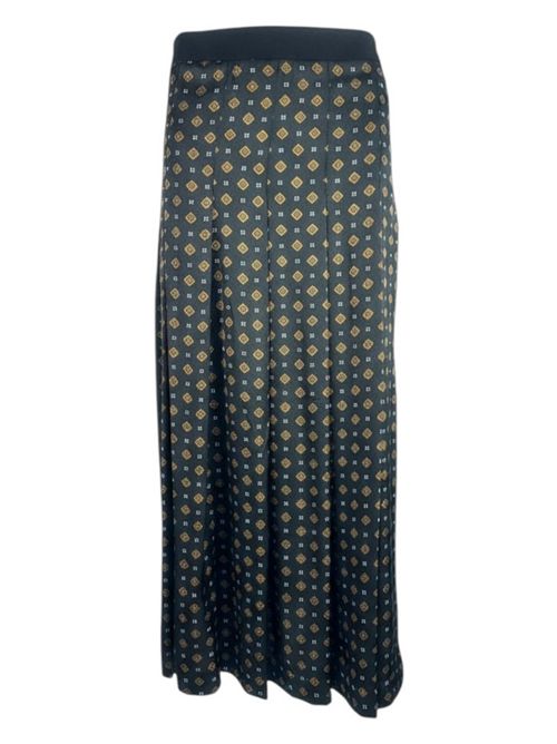 gonna donna nero con pannello in seta 1-One | GG43-111B001