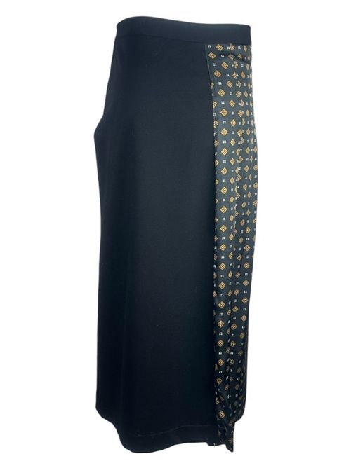 gonna donna nero con pannello in seta 1-One | GG43-111B001