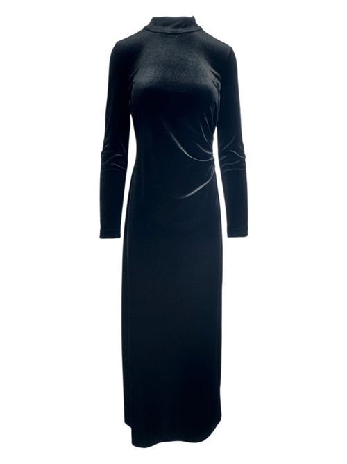 abito donna in velluto a lupetto nero 1-One | GG48-109001