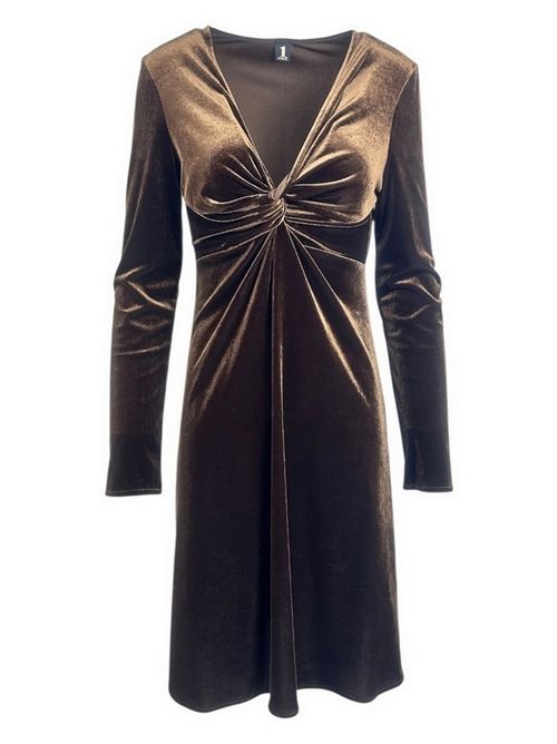 abito donna in velluto marrone 1-One | GG53-109006