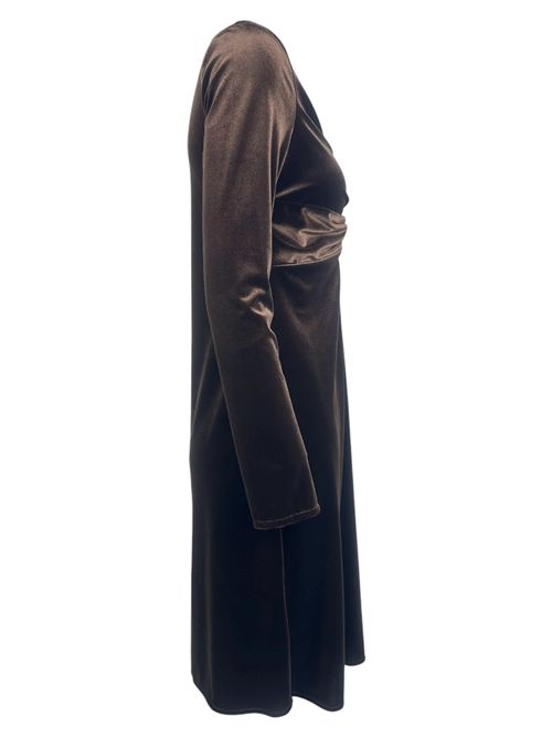 abito donna in velluto marrone 1-One | GG53-109006