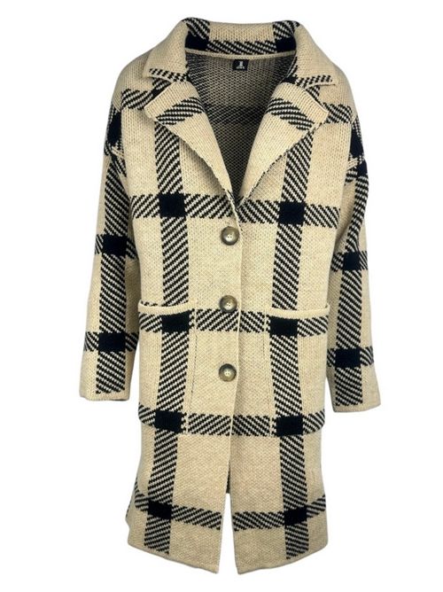 cappotto donna fantasia galles avorio e nero 1-One | GG72-125B009