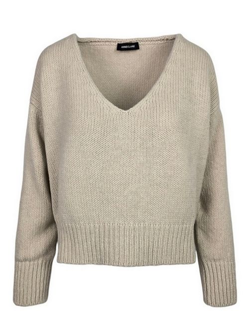 scollo a v donna sabbia Anneclaire | D1342-864770