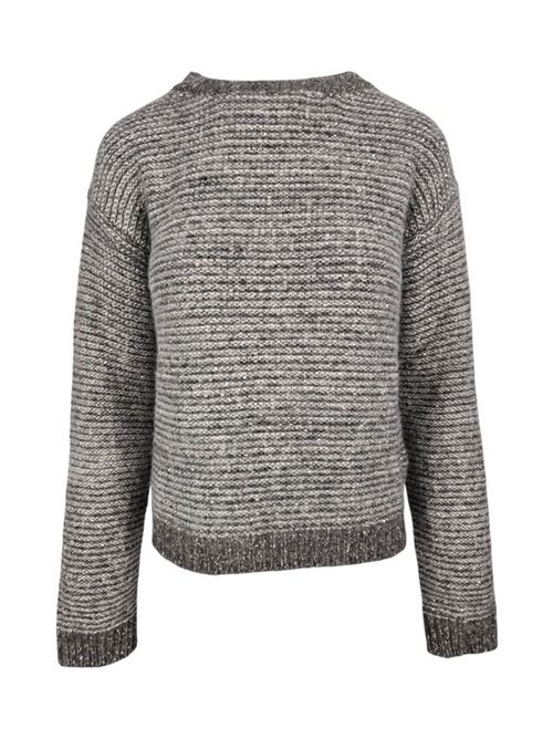 maglia donna girocollo paillettes grigia Anneclaire | D1389-1369925