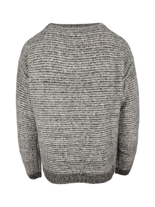 maglia donna girocollo paillettes grigia Anneclaire | D1389-1369925