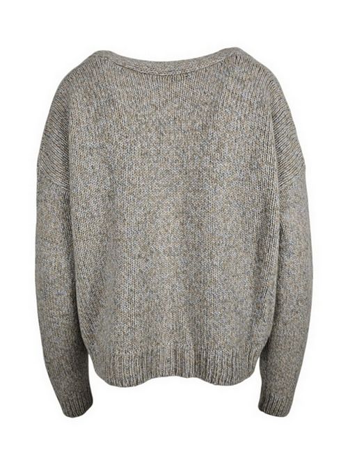 cardigan donna melange azzurro e beige Aragona | D3254TF61213