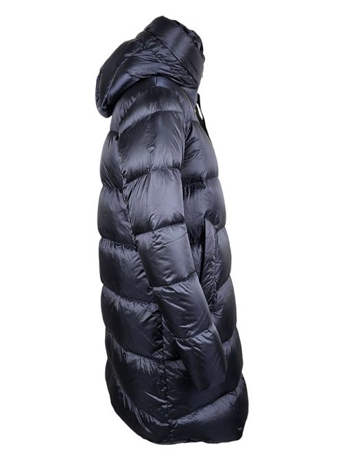 piumino donna lungo nylon cangiante blu Bomboogie | CW6630-DLC5212