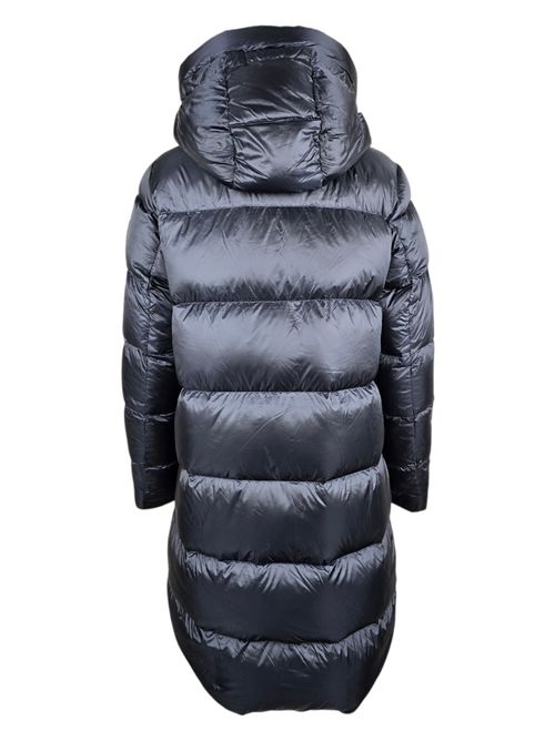 piumino donna lungo nylon cangiante blu Bomboogie | CW6630-DLC5212