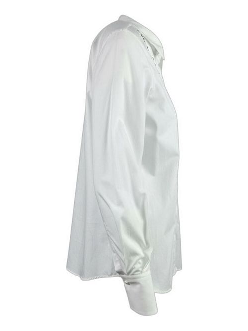 camicia donna bianco con plastron borchiato Caliban | P3F-FEOUA1