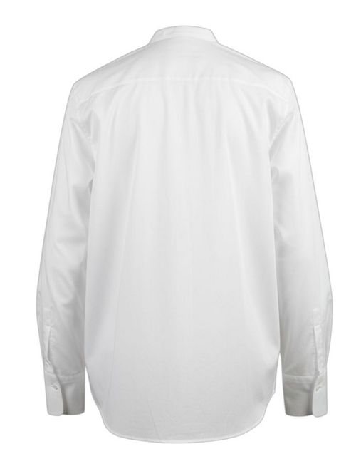 camicia donna bianco con plastron borchiato Caliban | P3F-FEOUA1