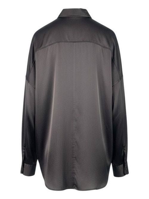 camicia donna over in seta marrone Caliban | PZA-Y9MUR3