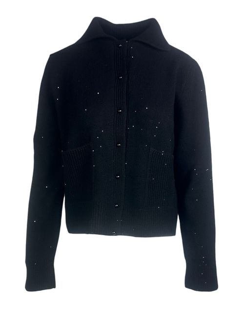 golfino donna con paillettes nero D.EXTERIOR | 611052